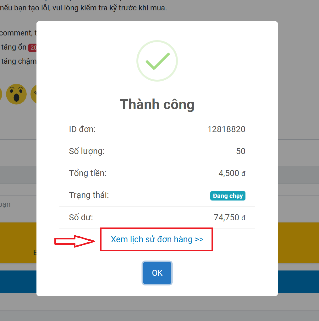 buff like bình luận thành công